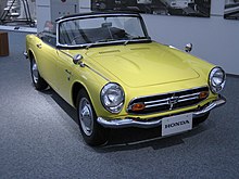 Honda S800 roadster displayed at Honda Collection Hall in Motegi