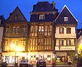 Centre-ville de Lannion, maisons à colombages.