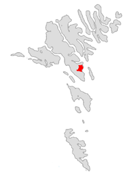 Tórshavn auf der Färöerkarte