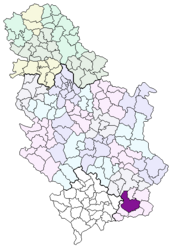 Vranje – Mappa