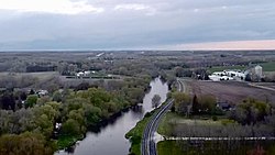 The Milwaukee River in Saukville, Wisconsin