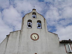 Clocher de l'église de Lacourt-Saint-Pierre