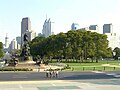 The Philadelphia skyline at Benjamin Franklin Parkway