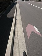 車道混在整備で標示される自転車ナビマーク(2)