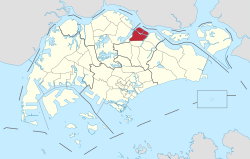 Location of Seletar in Singapore