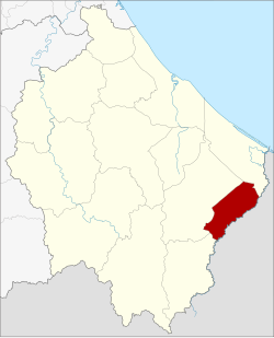 แผนที่จังหวัดนราธิวาส เน้นอำเภอสุไหงโก-ลก