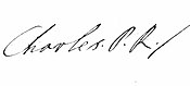 Firma de Carlos III de Inglaterra y Escocia