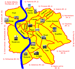 Mappa dei quartieri di