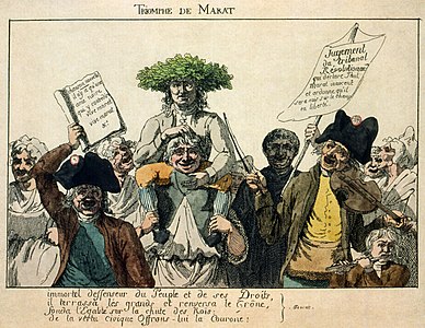 Cartoon of Jean-Paul Marat author unknown (edited by Durova)