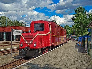 Lok 199-3 im Bahnhof Sandower Dreieck (2021)