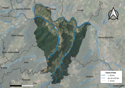 Vue aérienne du territoire communal.