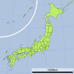 関東山地の位置（日本内）