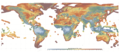 Image 7Global map of wind speed at 100 meters on land and around coasts. (from Wind power)