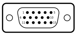 DE-15 a 15-pol Stift (männlich)