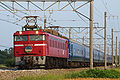 Akebono service hauled by a Class EF81 locomotive in June 2007