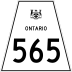 Highway 565 marker