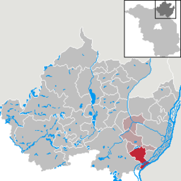 Tidigare läge för kommunen Schöneberg i Landkreis Uckermark