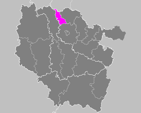 Arrondissement Thionville-Ouest na mapě regionu Lotrinsko