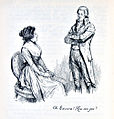 Image 30"Oh Edward! How can you?", a late-19th-century illustration from Sense and Sensibility (1811) by Jane Austen, a pioneer of the genre (from Romance novel)