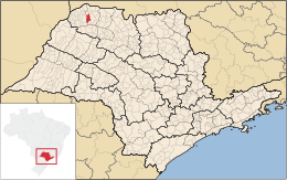 Estrela d'Oeste – Mappa