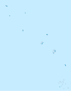 Mapa konturowa Tuvalu, po prawej znajduje się punkt z opisem „Vaiaku”