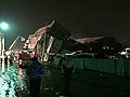 Nächtliche Bergungsarbeiten am Weiguan-Jinlong-Gebäude in Yongkang (Tainan)