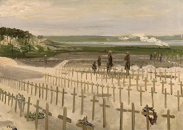 John Lavery, Vue du cimetière militaire d'Étaples, 1919, Londres, Imperial War Museum.