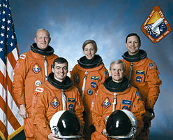 v. l. n. r. Charles Gemar, Andrew Allen, Marsha Ivins, John Casper, Pierre Thuot