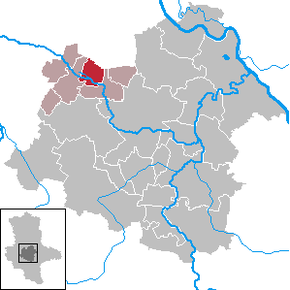 Poziția Wolmirsleben pe harta districtului Salzlandkreis