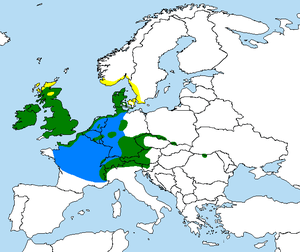 flave, nur somere; verde, la tutan jaron; blue, nur vintre