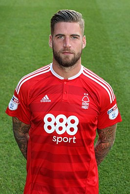 Lars Veldwijk in 2016, als speler van Nottingham Forest