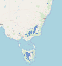 Baeckea gunniana distribution