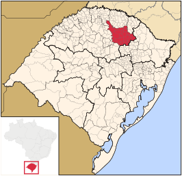 Ligging van de Braziliaanse microregio Passo Fundo in Rio Grande do Sul