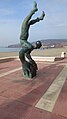 Statue on the beach in Almería, Spain, October 2022