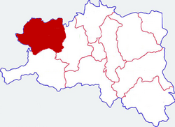 Location in Hanzhong