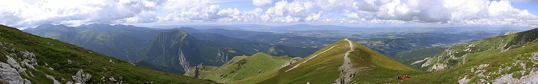 Panorama z podejścia na Ciemniak