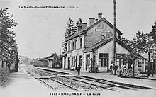 carte postale de la gare vers 1900