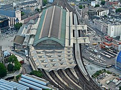 La gare centrale vue du ciel.