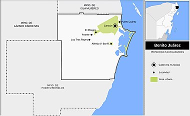 Principales localidades de Benito Juárez