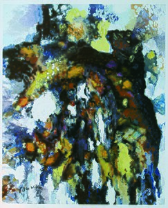 Trinité profane (vers 1988), huile sur toile, 100 × 81 cm, localisation inconnue.