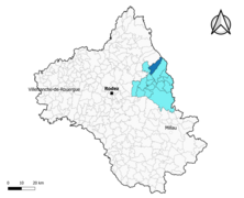 Prades-d'Aubrac dans l'intercommunalité en 2020.