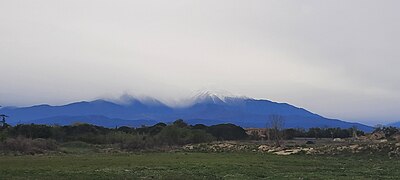 Canigou from Bompas, Perpignan 31 March 2024