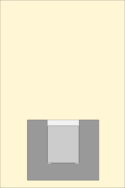 Diagram showing a steel die in section with an aluminium billet inserted