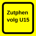 Aankondiging van omleiding op autosnelweg.