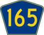 Highway 165 marker