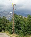 Freileitung bei Saint-Maurice-en-Valgodemard