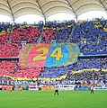 Aficionaos del Steaua campeón de Rumanía en 2013.