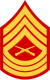 three chevrons up and three down with crossed rifles