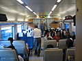 Interior of a second class coach.