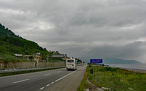 Route européenne E70 Au bord de la mer Noire à Yalıköy (Turquie)